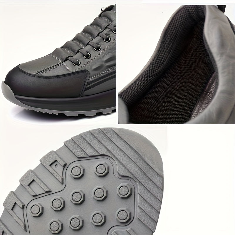 Baskets Basses Unisexes en Cuir Véritable Imprimé Crocodile