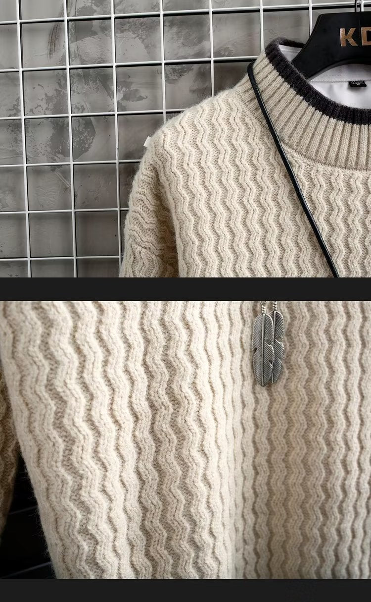 Pull en tricot épais doux pour homme