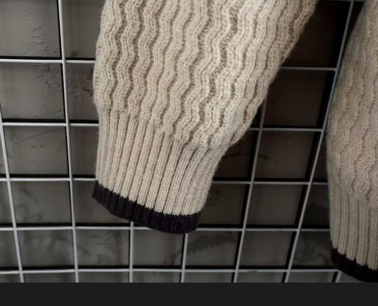 Pull en tricot épais doux pour homme