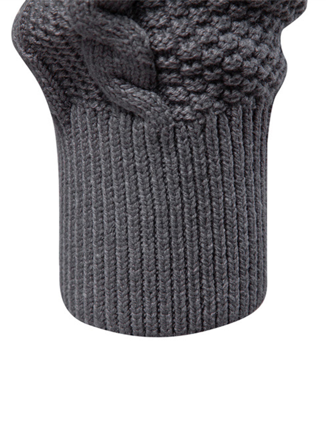 Pull à col montant zippé en jacquard twist