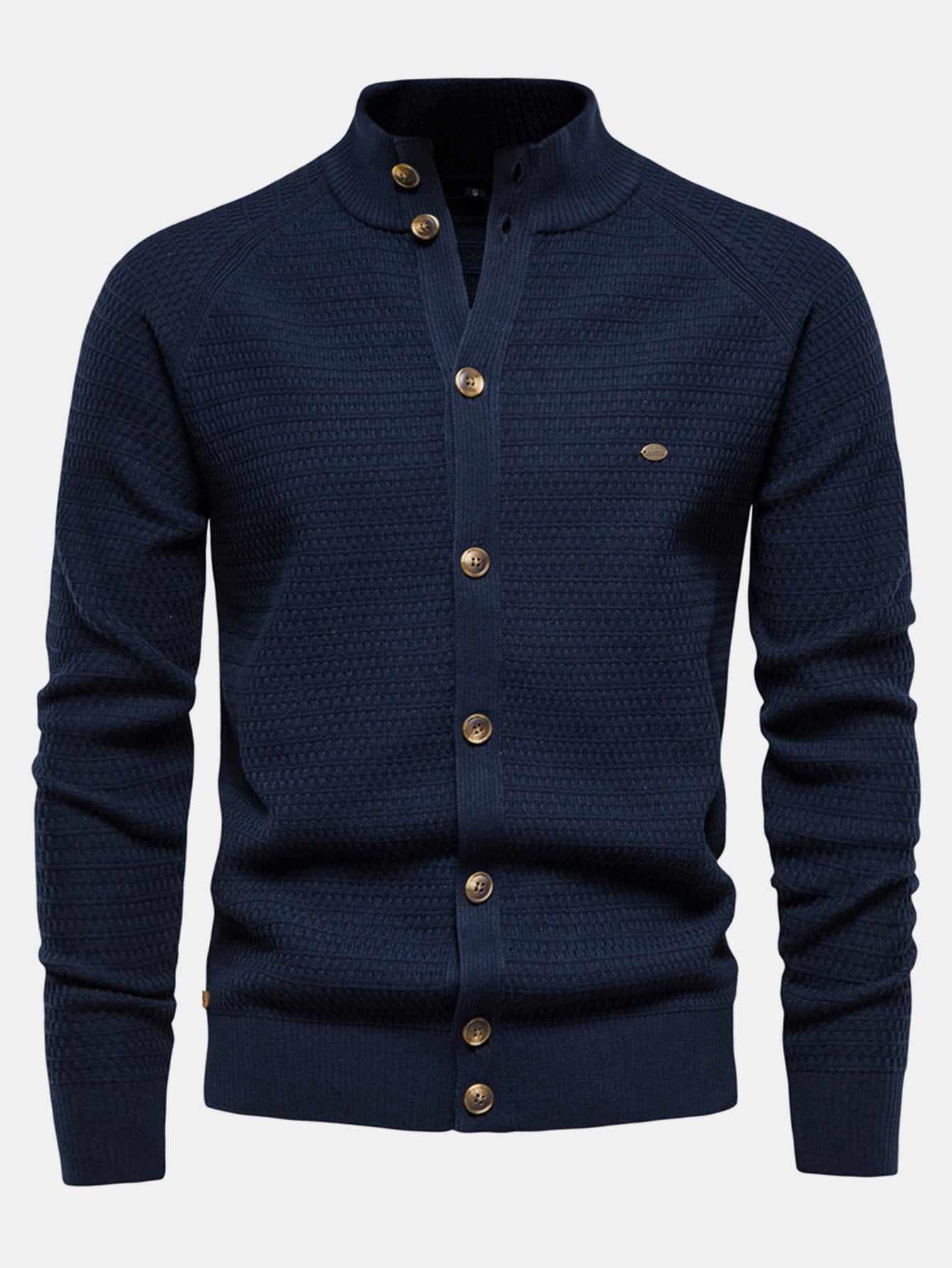Pull en tricot avec col montant structuré et boutons