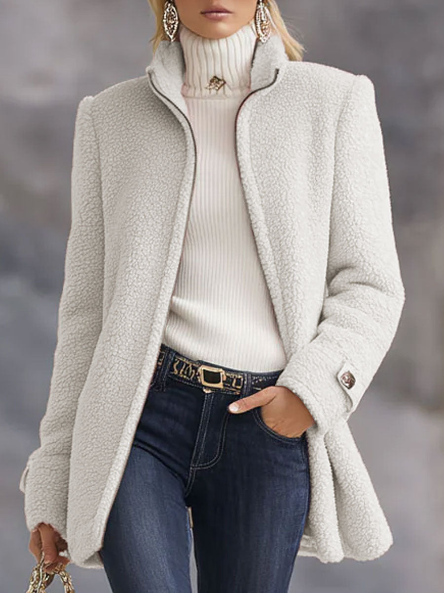 Charlotte – Veste zippée en polaire vintage