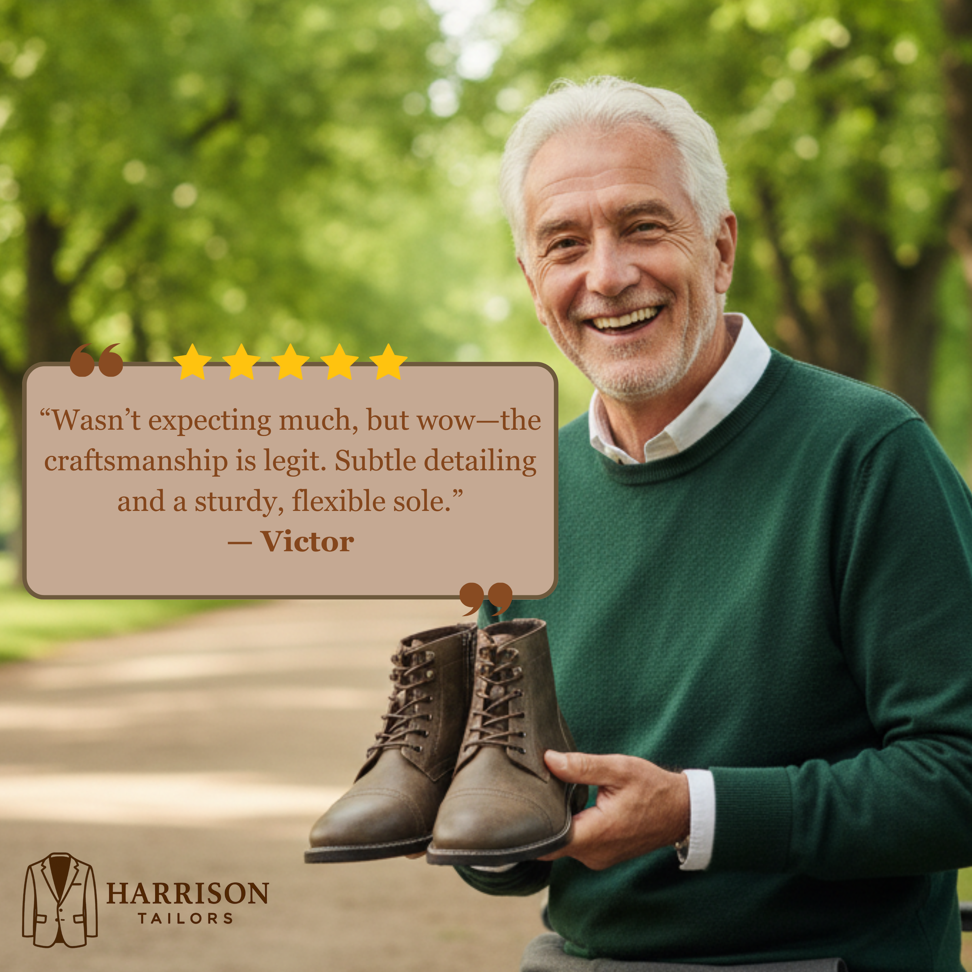 Andrew | Chaussures Oxfords Brogue - Chaussures de ville en marron et tan à bout fleuri