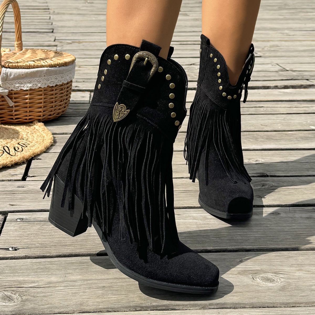 Luna| Bottes à Franges en Forme de Cœur