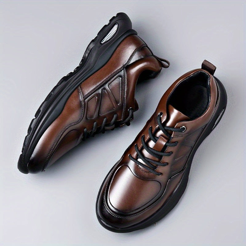 Chaussures Décontractées en Cuir pour Hommes - Respirantes et Confortables