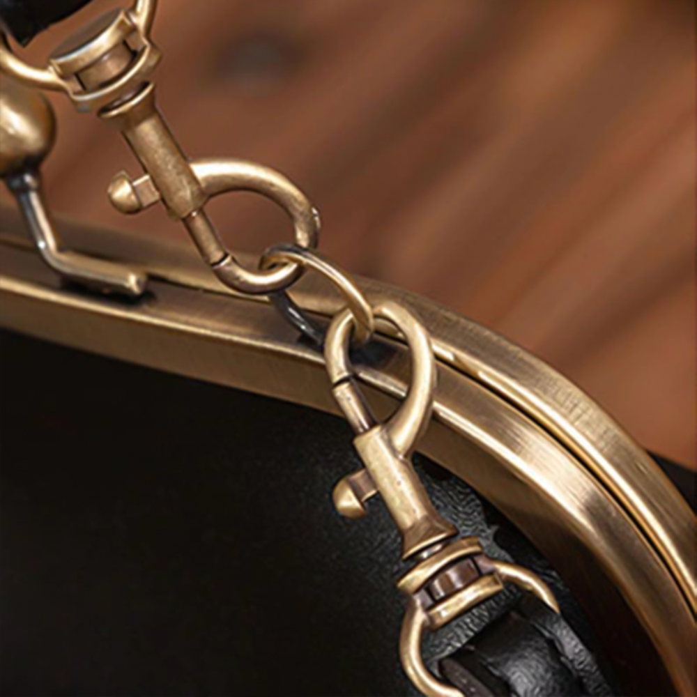 Sac Vintage à Fermeture à Clip - Essentiel Rétro Chic