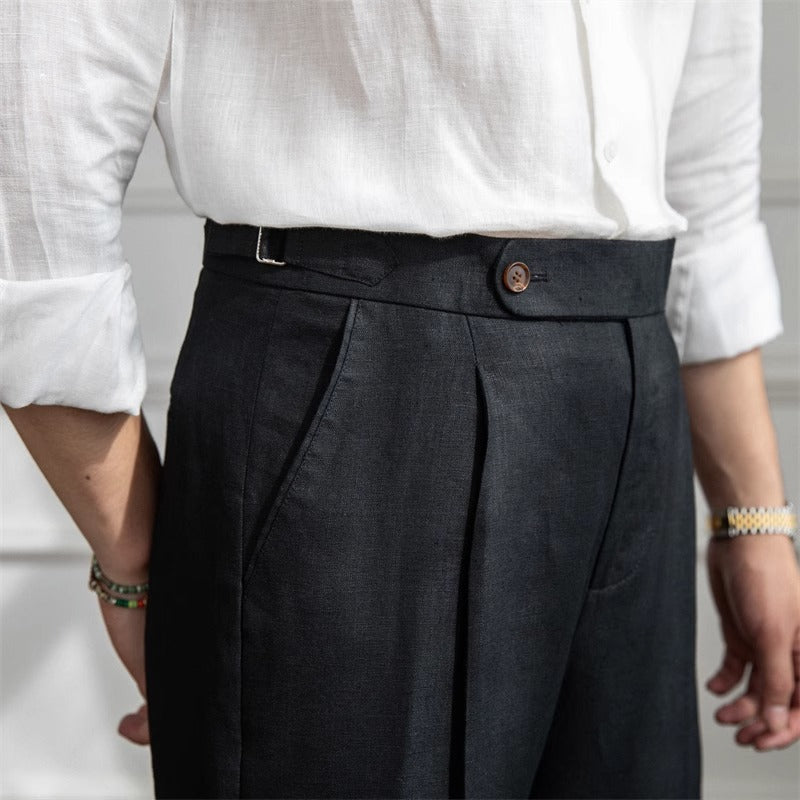 St. Barts | Pantalons en Lin avec Pli