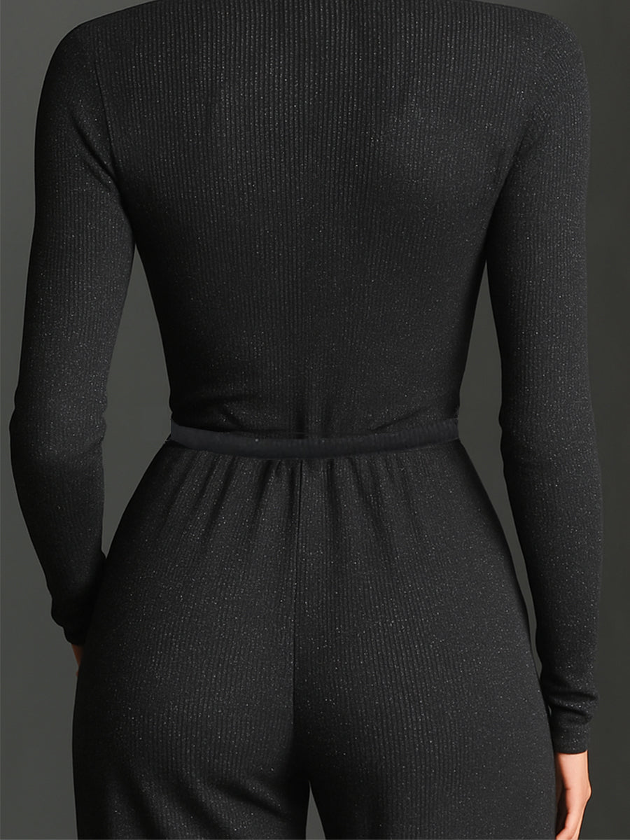 Jumpsuit Élégant pour Femmes avec Fermeture Éclair