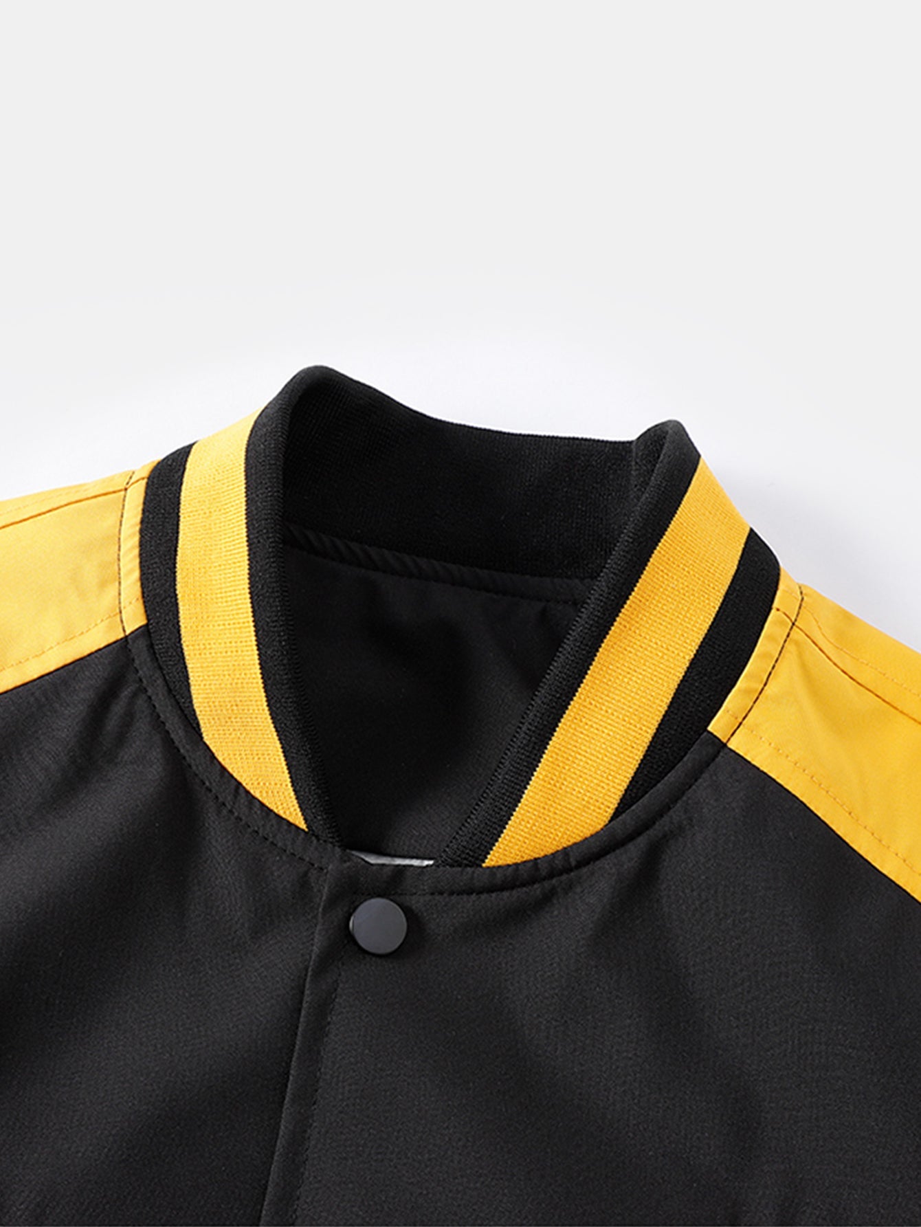 Veste de Baseball à Broderie Contrastée Coupe Relaxed