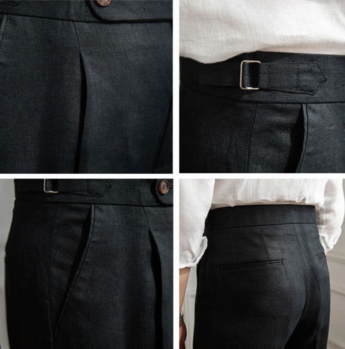St. Barts | Pantalons en Lin avec Pli