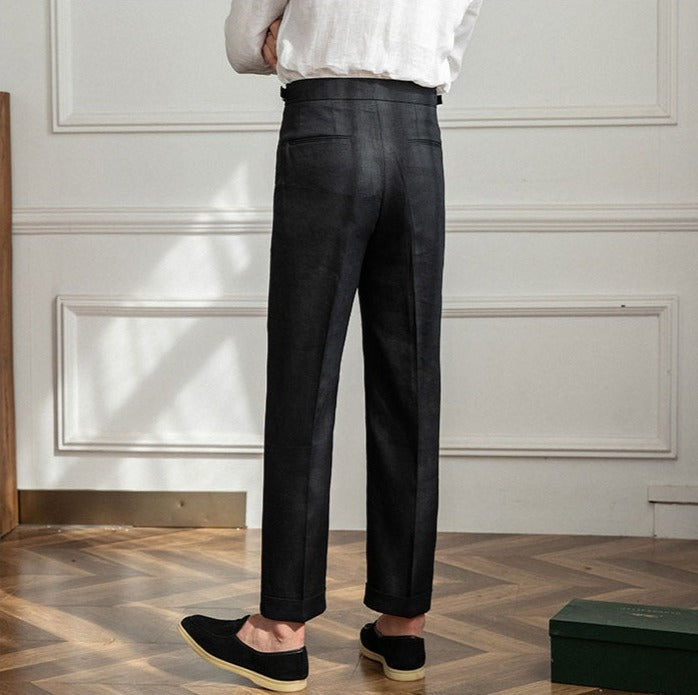 St. Barts | Pantalons en Lin avec Pli