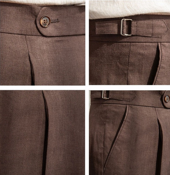 St. Barts | Pantalons en Lin avec Pli