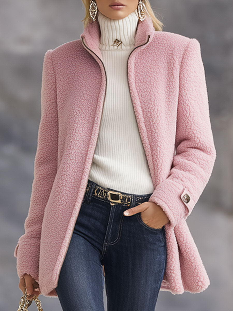 Charlotte – Veste zippée en polaire vintage