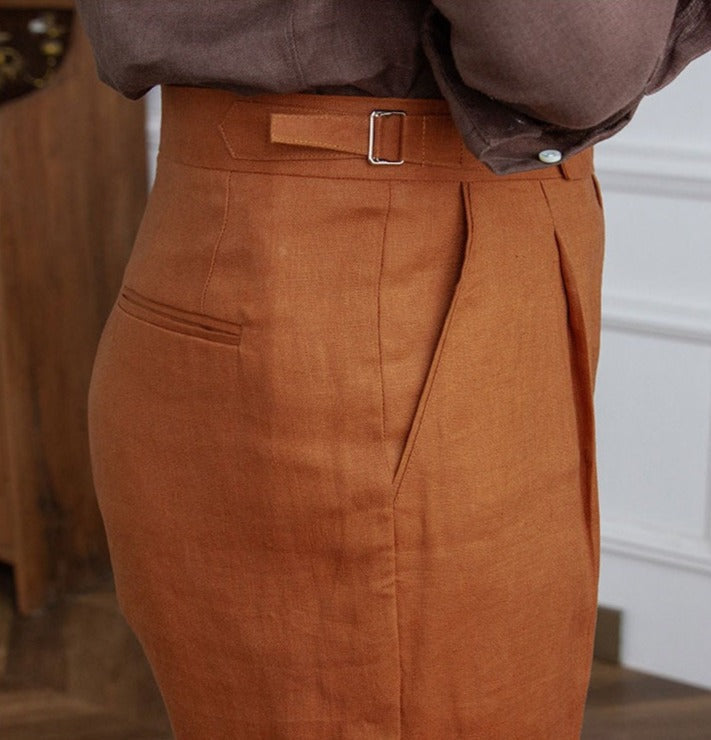 St. Barts | Pantalons en Lin avec Pli