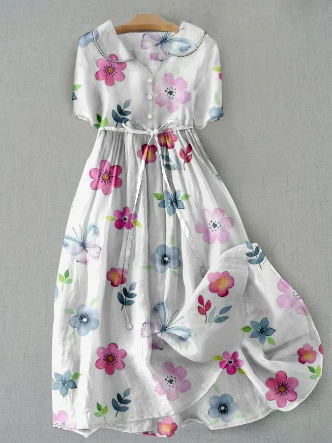 BLOSH | Robe fleurie avec lien à la taille dans un style tendance