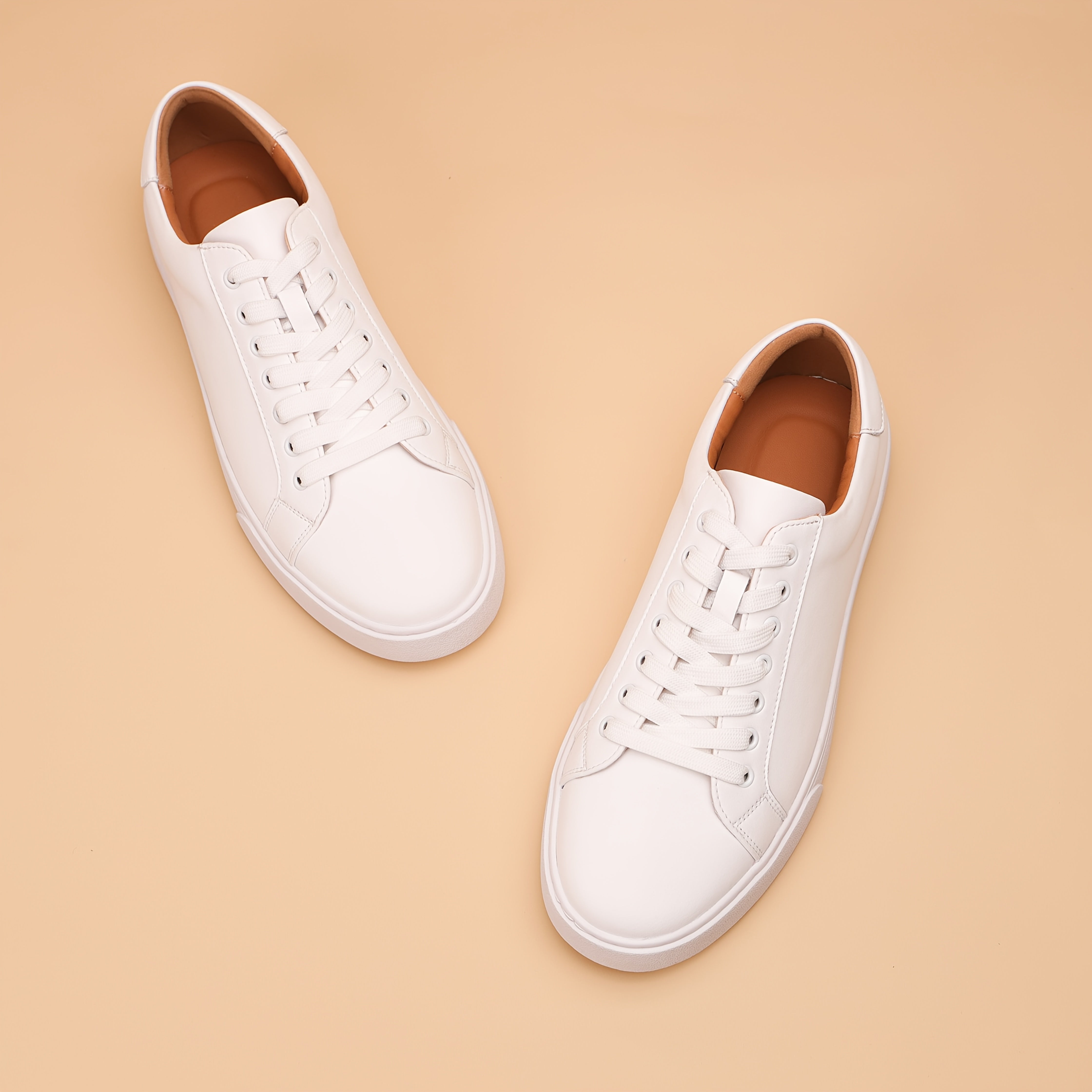 Baskets Décontractées en Cuir Véritable pour Hommes - Chaussures Plates Confortables pour un Usage Quotidien
