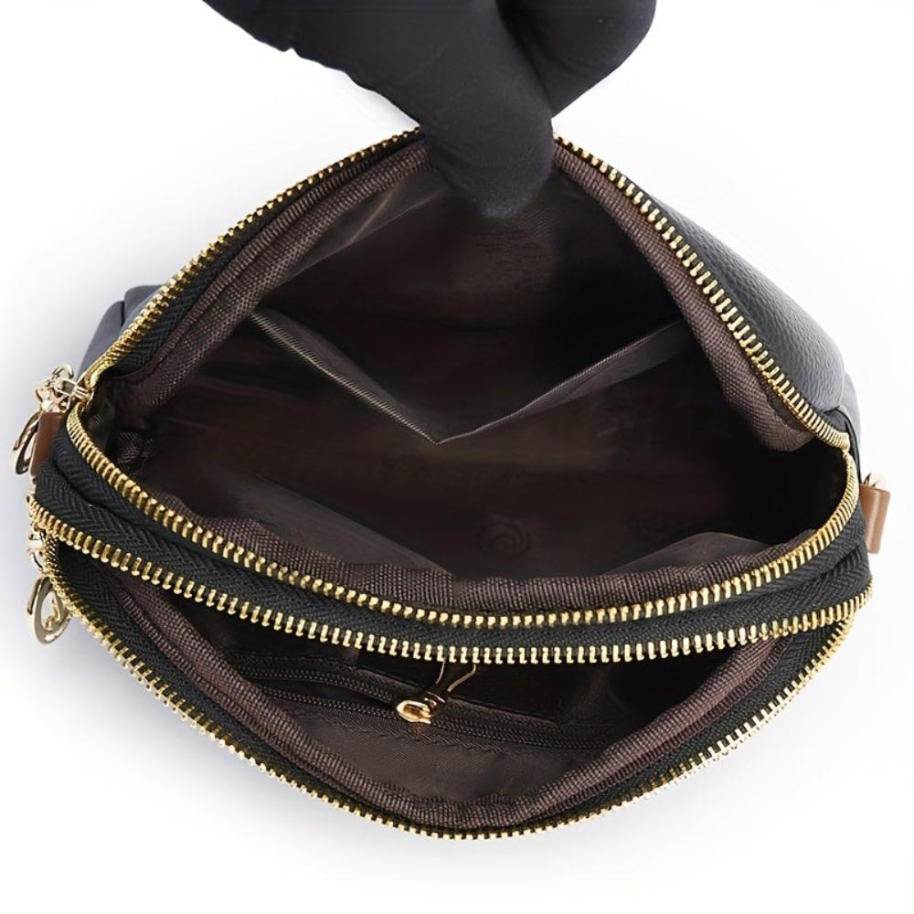 Sac à bandoulière Mila en relief litchi
