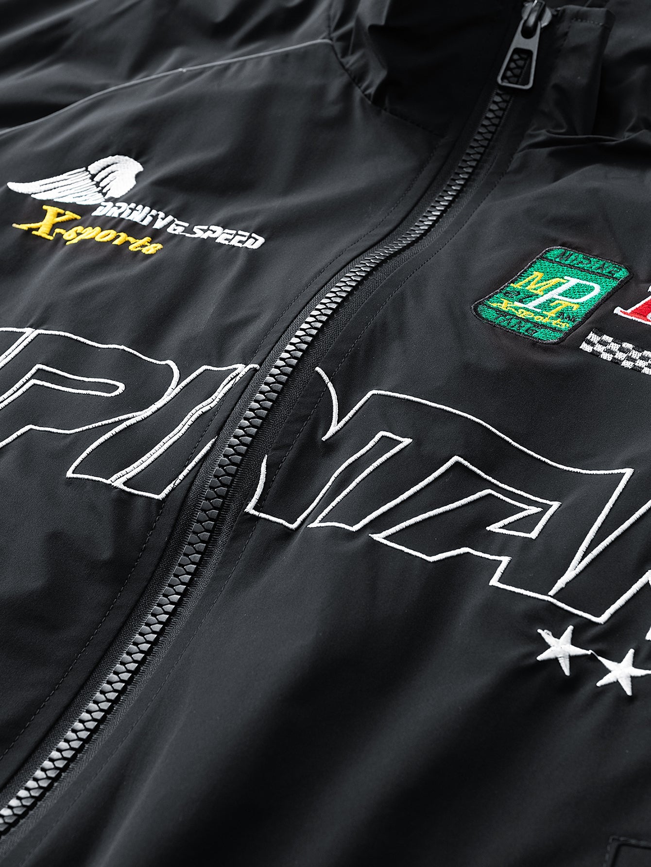 Veste de Course Brodée Coupe Décontractée