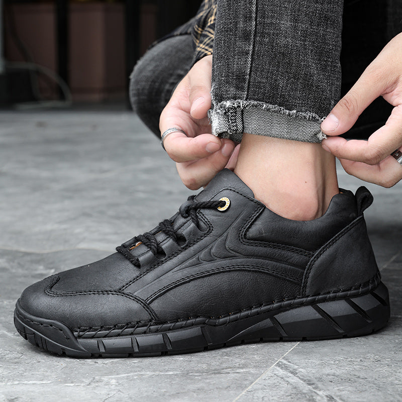Baskets en Cuir Fait Main - Durable Toutes Saisons avec Lacets