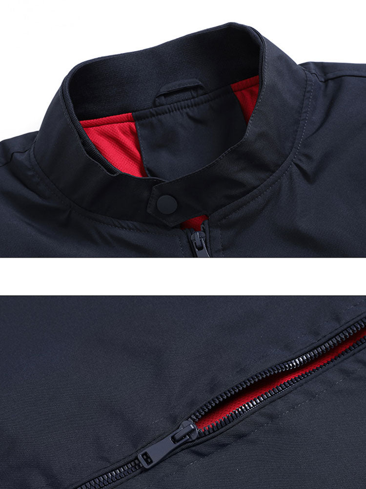 Veste avec col montant et fermeture éclair