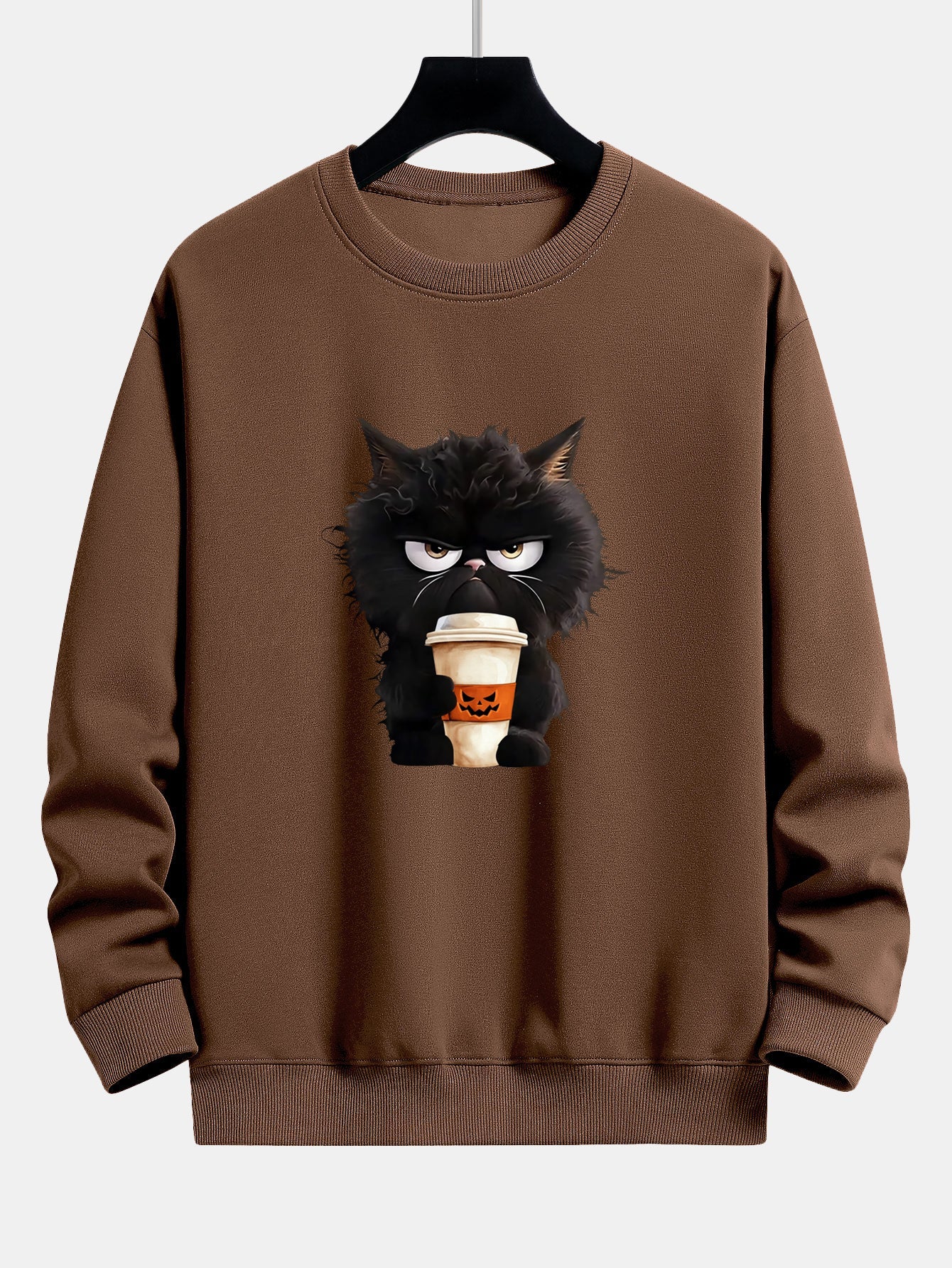 Pull Ample Halloween Chat Noir Café