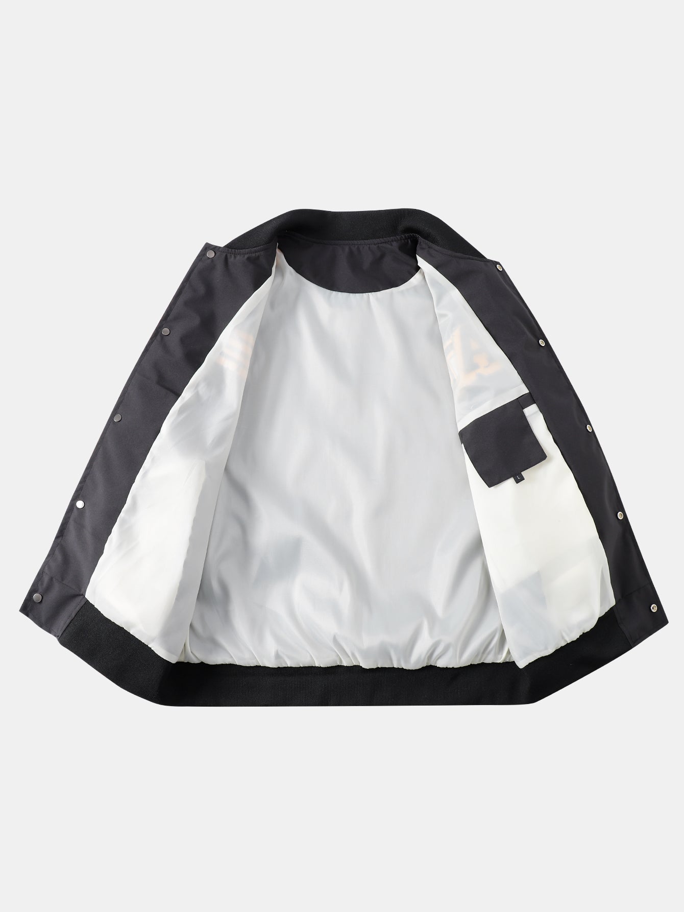 Veste de Baseball à Broderie Contrastée Coupe Relaxed