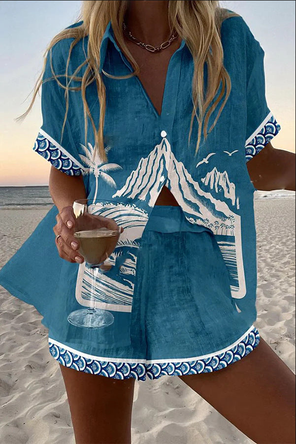 Virina™ | Ensemble court en lin Mont Fuji