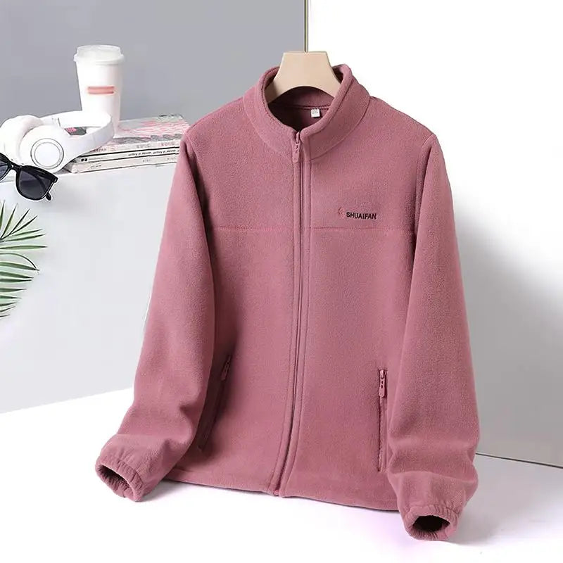 Clara – Veste chaude en polaire corail