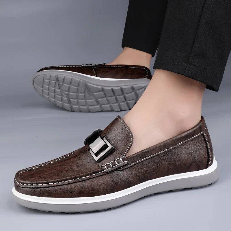 Mocassins en cuir véritable Ruco