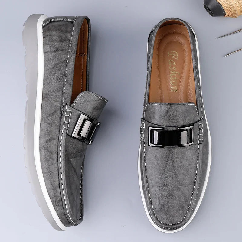 Mocassins en cuir véritable Ruco