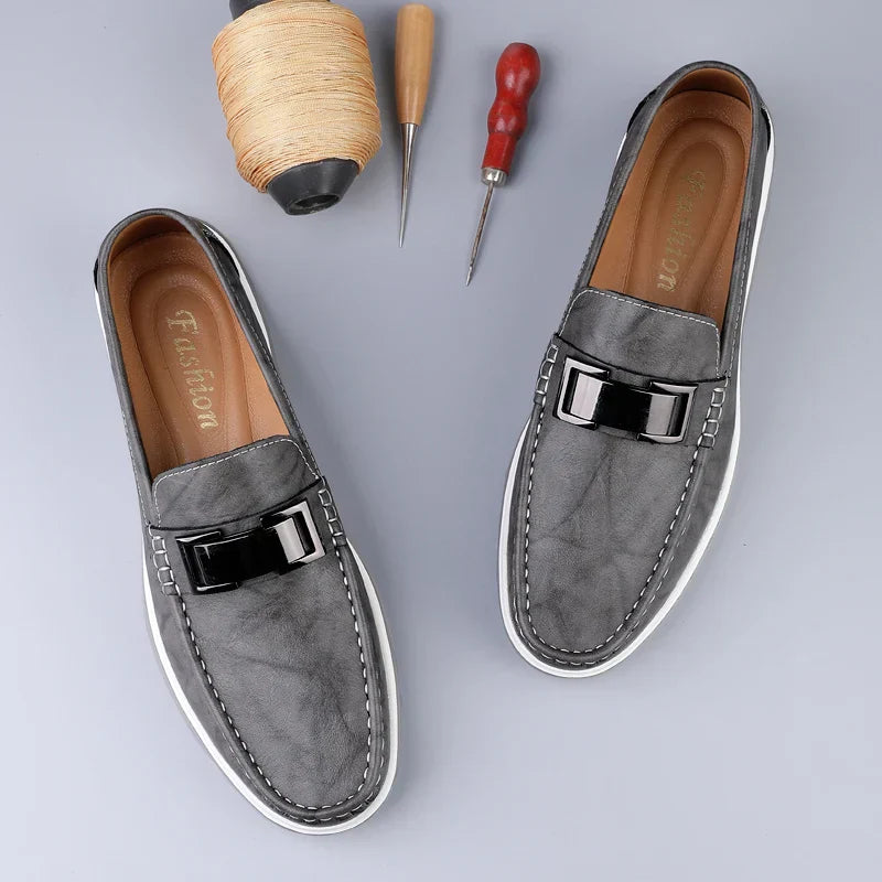 Mocassins en cuir véritable Ruco