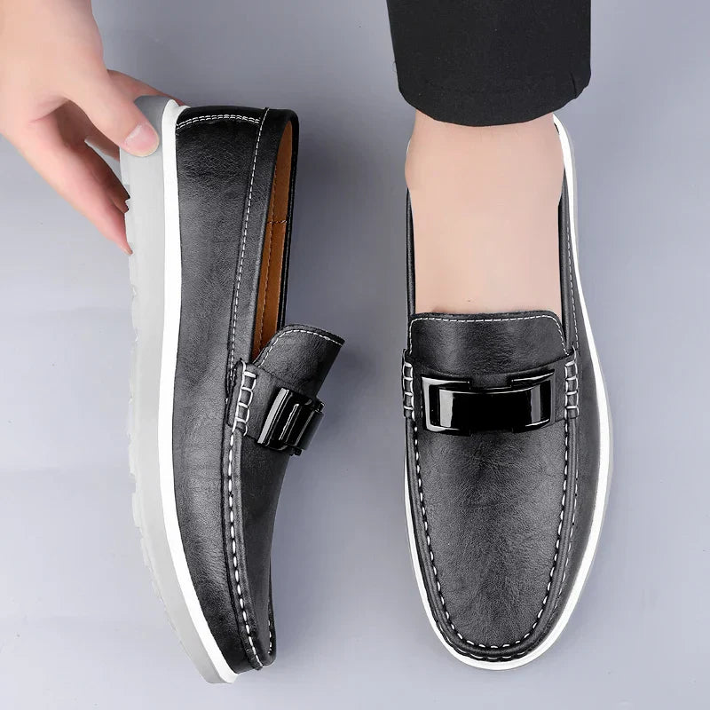 Mocassins en cuir véritable Ruco