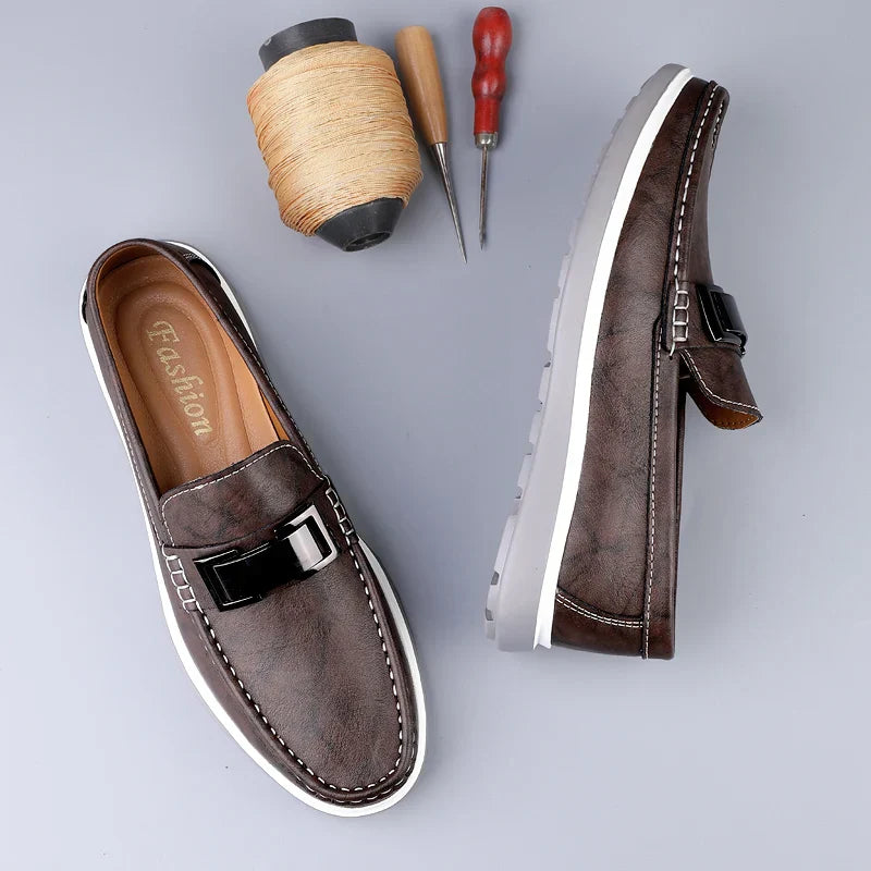 Mocassins en cuir véritable Ruco