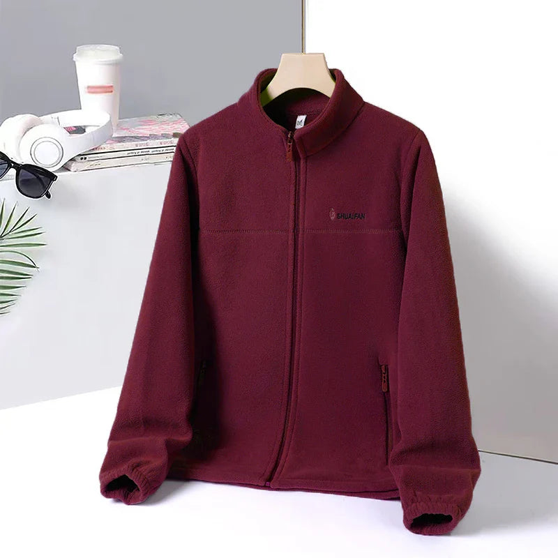 Clara – Veste chaude en polaire corail