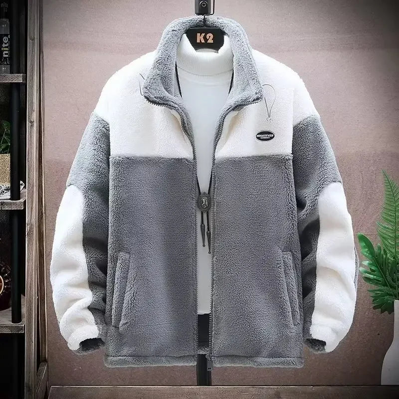 Camille – Veste zippée en polaire bicolore