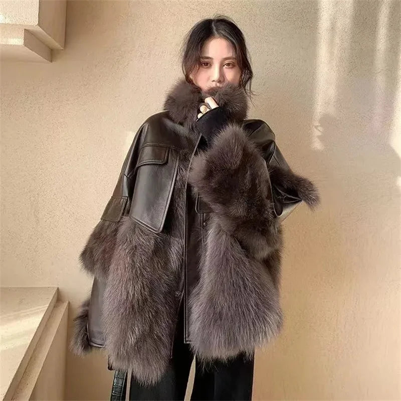 Manteau en Fourrure Rétro
