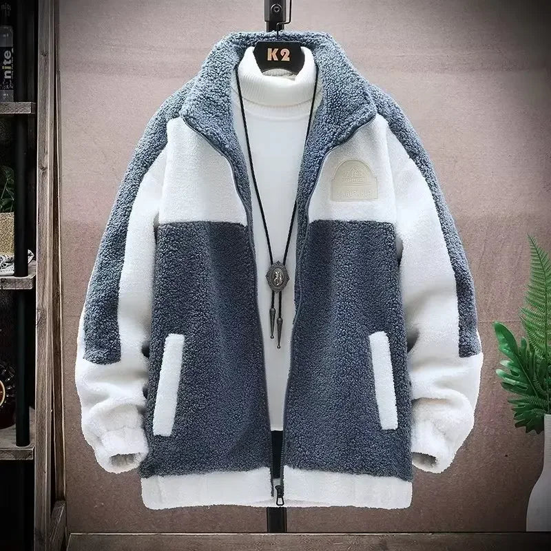 Camille – Veste zippée en polaire bicolore