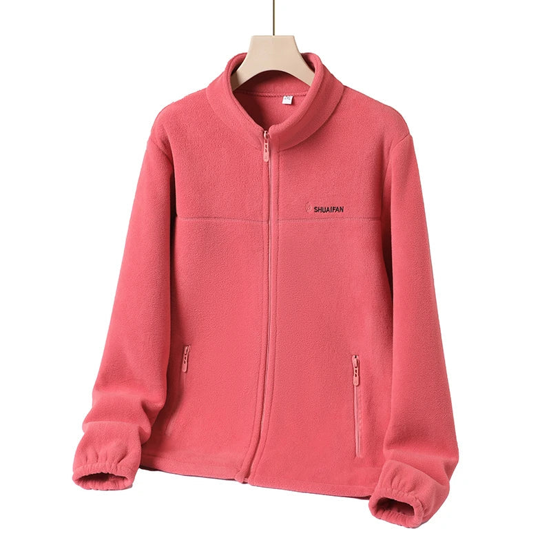 Clara – Veste chaude en polaire corail