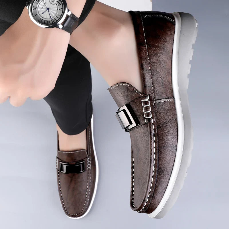 Mocassins en cuir véritable Ruco