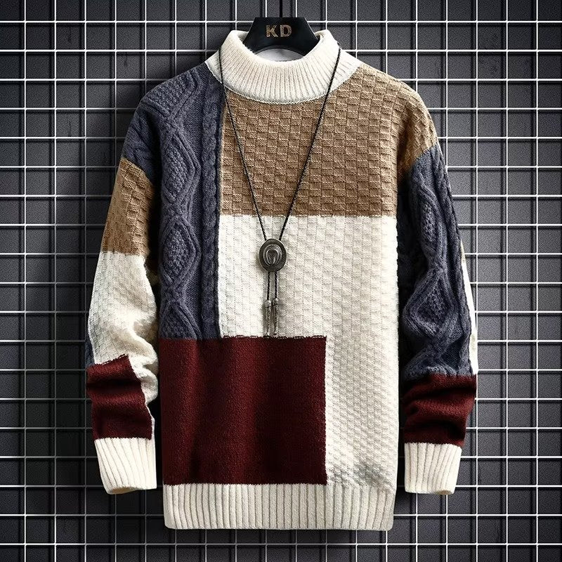 Pull en tricot épais doux pour homme
