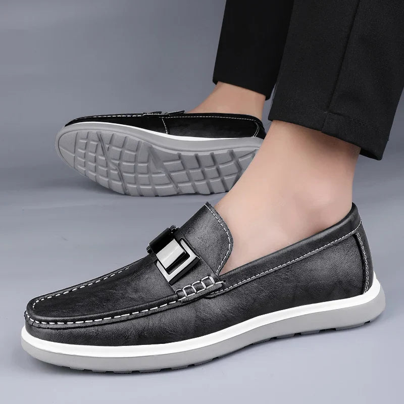 Mocassins en cuir véritable Ruco