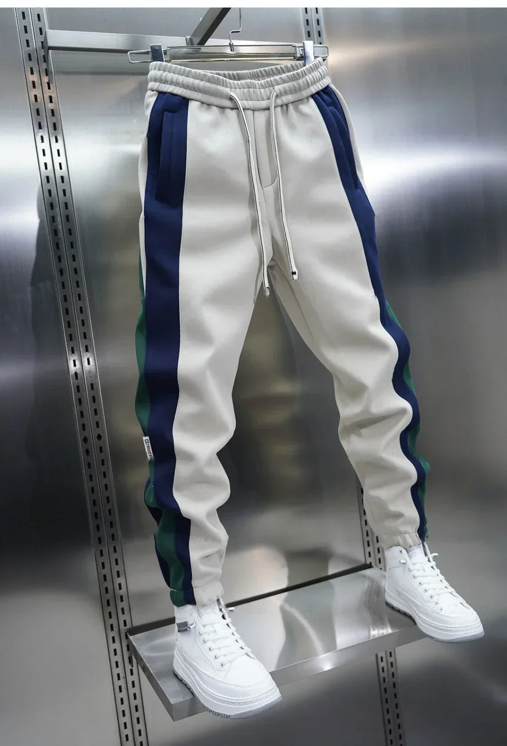 Laurent™ | Pantalons à Tension avec Rayures Contrapositionnées