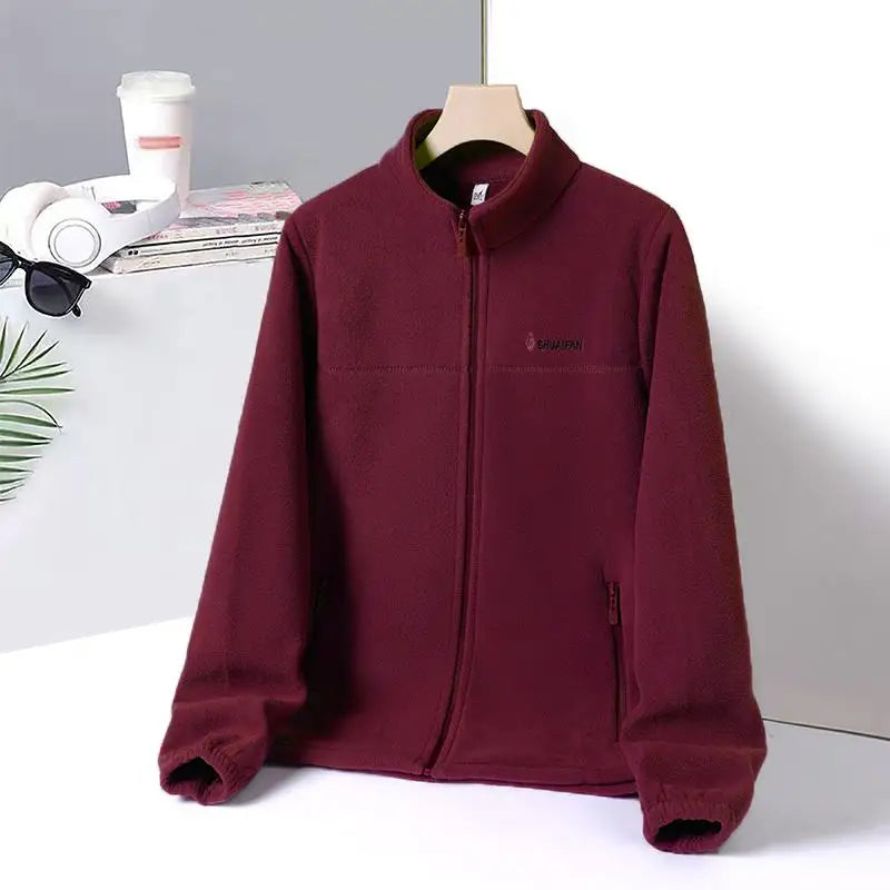 Clara – Veste chaude en polaire corail