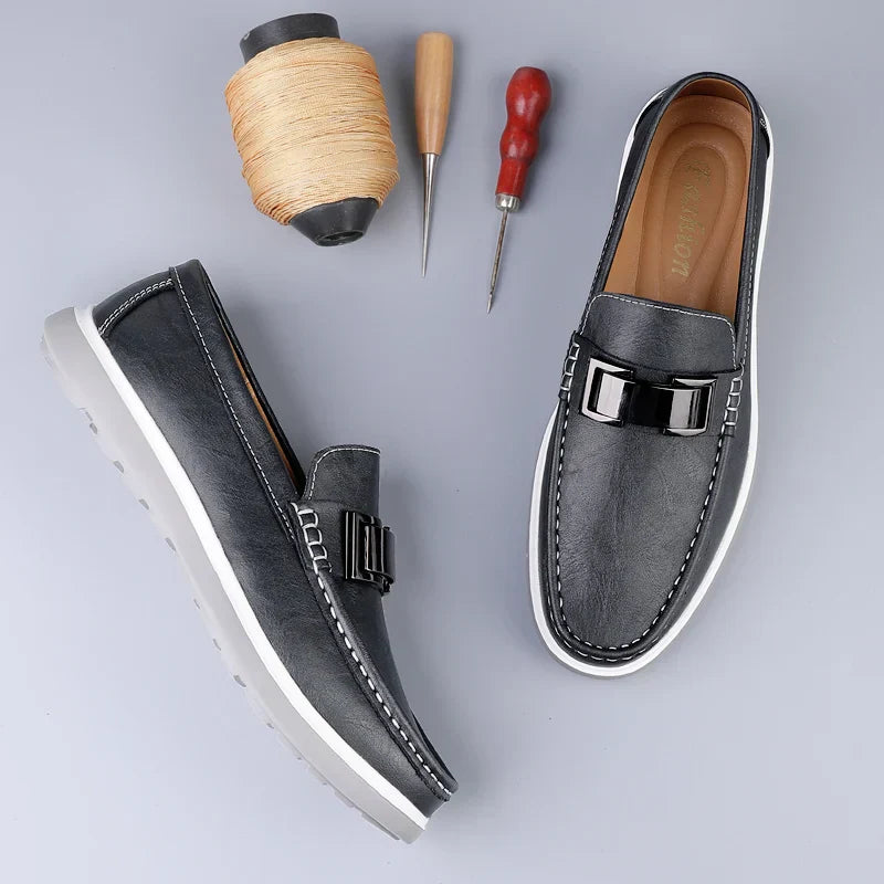 Mocassins en cuir véritable Ruco