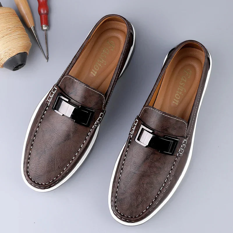 Mocassins en cuir véritable Ruco