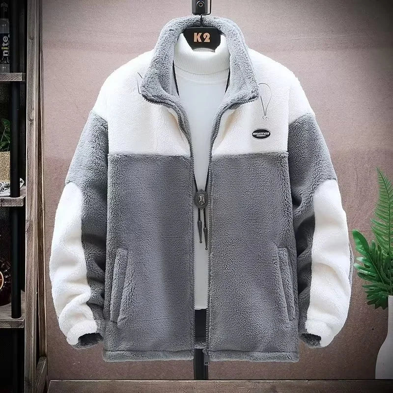 Camille – Veste zippée en polaire bicolore