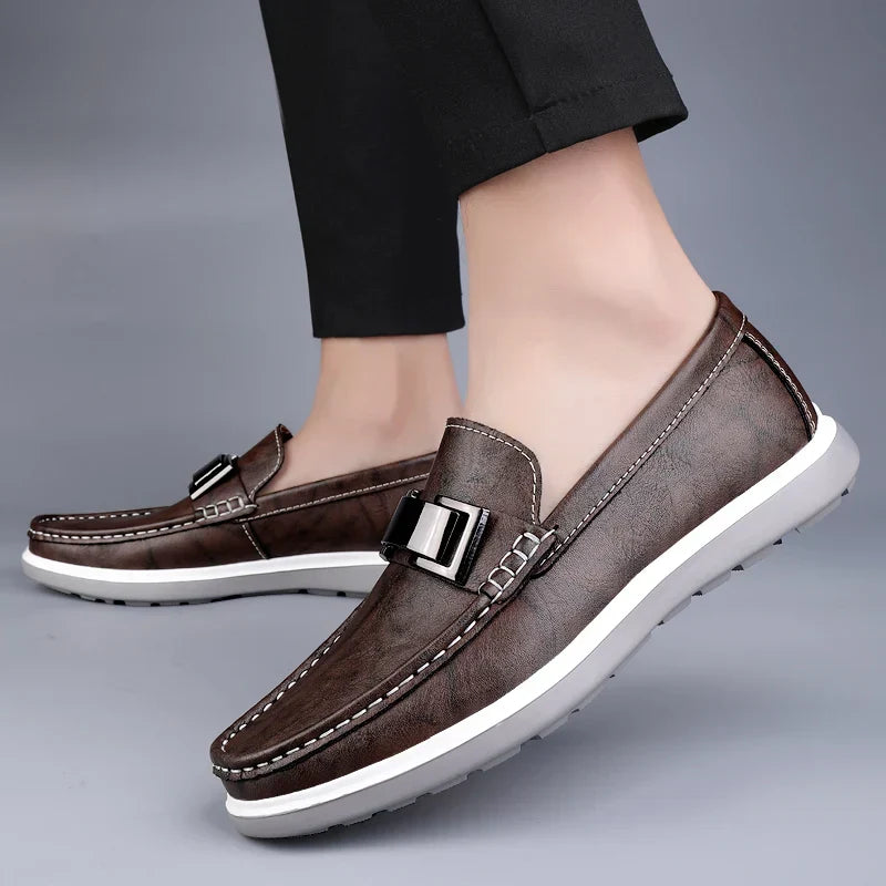 Mocassins en cuir véritable Ruco