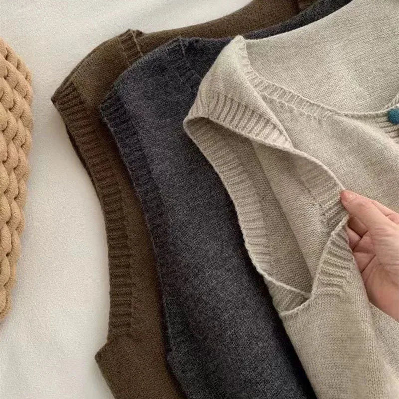 LE MARIBEL | GILET EN TRICOT AVEC BOUTONS COLORES