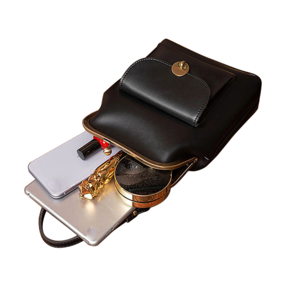 Sac Vintage à Fermeture à Clip - Essentiel Rétro Chic
