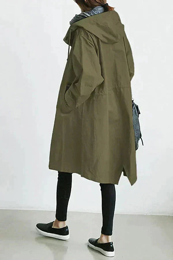 DORO | Manteau trench oversize avec capuche